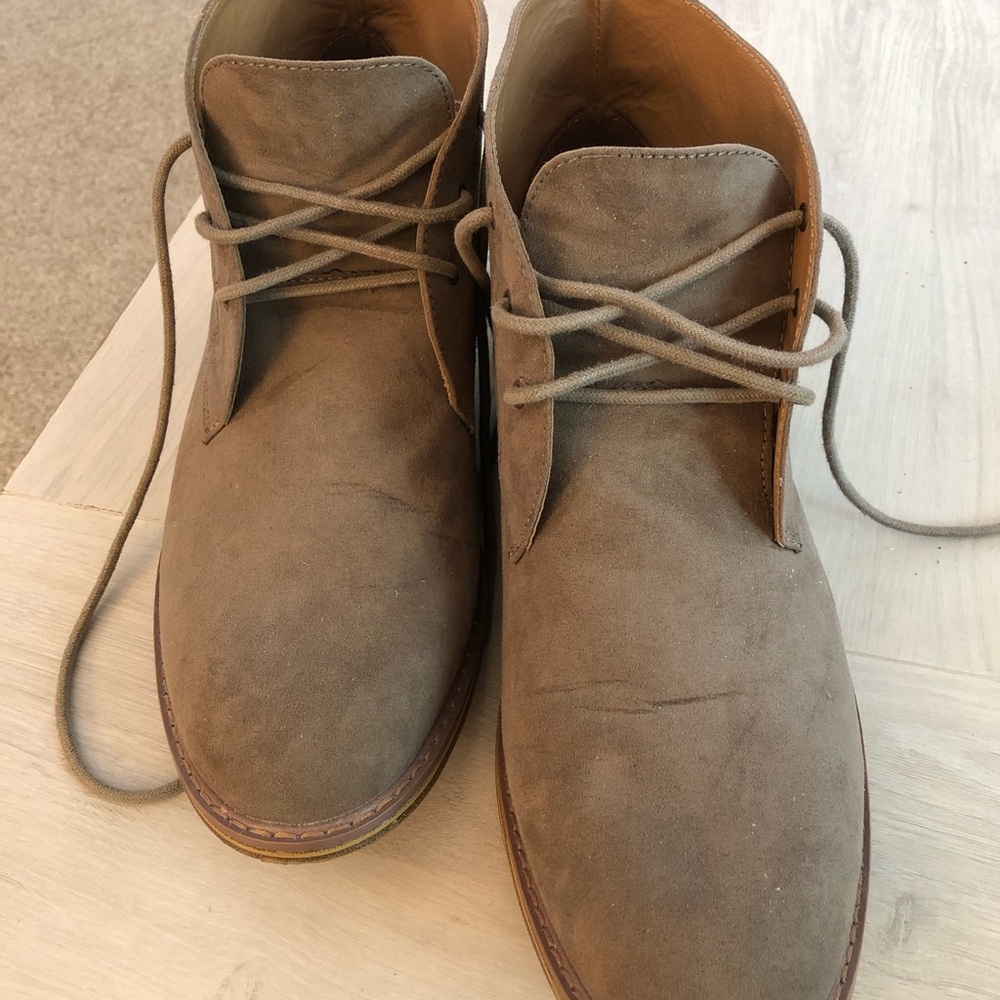 Old Navy Tan Faux Suede Desert Chukka Boots Mens Size 12 - Picture 11 of 11